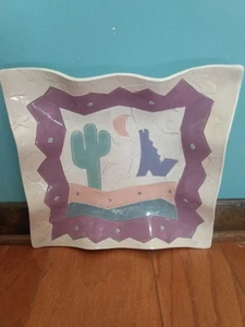 Barbara Demery große 12" Herzstück Schüssel Wanddekor Kunstkeramik 1990 Südwesten - Bild 1 von 12