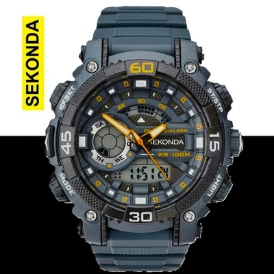 Sekonda 1349 Sports Analogue  Digital Large Case Watch RRP £59.99 2 Yr Guarantee - Image 1 of 4