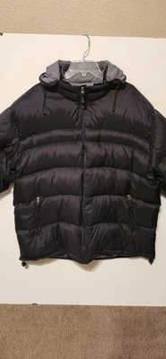 Abrigo Parka Outbrook Para Hombre XL Hinchado Plumón/Relleno de Plumas Negro con Capucha Extraíble Foto 1 de 4