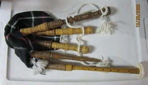 Mackenzie Mini spielbarer grün karierter Dudelsack mit Schilfrohr MMPBR-1 - Bild 1 von 8