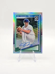 Trey Yesavage 2025 Panini Donruss Optic RC Rated Prospect Auto Holo #163 - Imagen 1 de 2