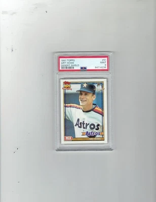 1991 Topps Desert Shield Art Howe #51 in PSA 9 - Image 1 of 2