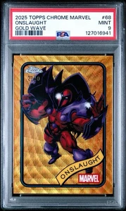 2025 Topps Chrome Marvel Onslaught #68 Gold Wave /50 PSA 9 Pop 1 - Picture 1 of 2