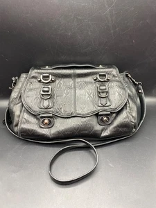 Hayden Harnett Walt Disney Fantasia Appretice Tasche geprägtes schwarzes Leder - Bild 1 von 11