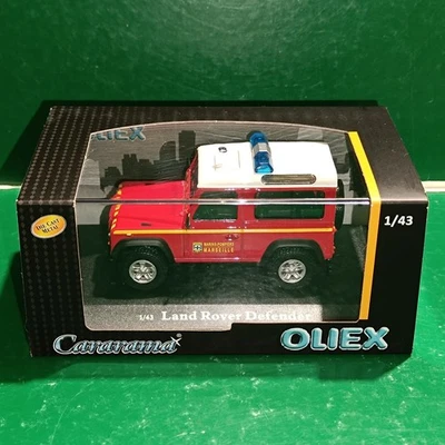 LAND ROVER DEFENDER court POMPIERS MARSEILLE 1/43 OLIEX - Photo 1/4