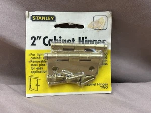 Stanley 2" Schrank Scharniere Paar Messing Neu aus altem Lagerbestand Vintage Neu - Bild 1 von 5