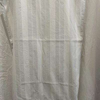 Boll And Branch pillowcase King White Gray Stripes organic cotton modern - Image 1 of 4