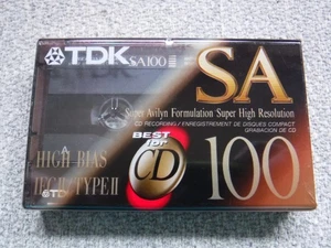 Nuevo Sellado TDK SA100 High BIAS Tech TIPO II CD Calidad Cinta de Cassette en Blanco - Imagen 1 de 6
