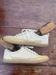 Mujer 9 Born Corfield Beige Lona Cuero Alpargata Bajo Boho Tenis Zapatos - Imagen 1 de 15