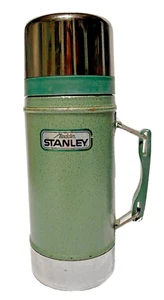 Vintage Aladdin Stanley A-1350B 24Oz Wide Mouth Thermos Green Vacuum Bottle - Picture 1 of 5