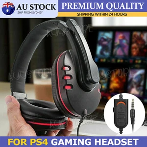 3.5mm Gaming Headset Headphone with Microphone for PC Laptop Sony PS4 Xbox One - Picture 1 of 9