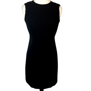 Vestido Vaina Michael Kors Collection Italia 100% Lana Mujer Negro 4 Sin Mangas - Imagen 1 de 12