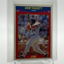 1990 Score 100 Superstars Kirby Puckett Baseball Card #1 Mint FREE SHIPPING