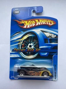 Hot Wheels Ferrari 333 SP selten schwarz mit roten & gelben Flammen weiß Spoiler 2006 - Bild 1 von 10