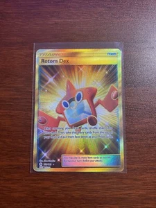 Pokémon TCG Rotom Dex Sun & Moon Base Set 159/149 Holo Secret Rare - Picture 1 of 2