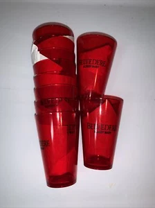 LOTE DE 10 NUEVAS GAFAS DE PLÁSTICO BELVEDERE BLOODY MARY VODKA FIESTA 3,5 OZ - Imagen 1 de 3