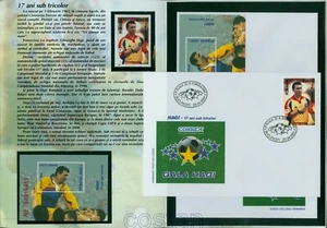 2001 HAGI,the "KING",Famous soccer player,Football,Romania,5571,317,FDC,Booklet - Picture 1 of 3