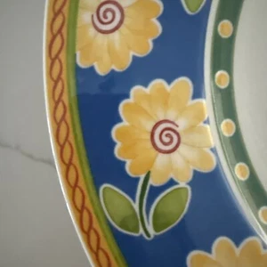 Villeroy & Boch TWIST Clea Set of 2 Dinner Plates 10 5/8 Fine Vilbo Germany VTG - Picture 1 of 9