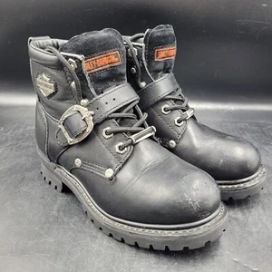 Harley Davidson Motorcycle 81024 Black Boots Ladies Size 6 - Picture 1 of 16