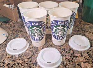 Starbucks Reusable Coffee Cup - This May Be Butterbeer with Lid - Picture 1 of 5
