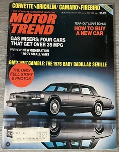 May 1975 MOTOR TREND ~ CORVETTE vs BRICKLIN, CAMARO vs FIREBIRD; Datsun B210 - Picture 1 of 12