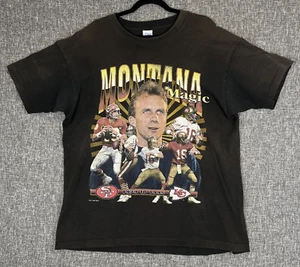 Vintage Joe Montana T Shirt Size XL Chiefs 49ers NFL Salem Single Stitch 1995 - Picture 1 of 18