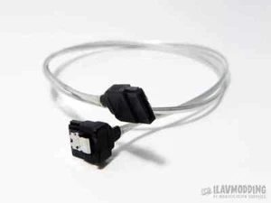 Ultra Slim SATA 3.0 Cable with Lock 180° to 90° 65cm - Picture 1 of 2