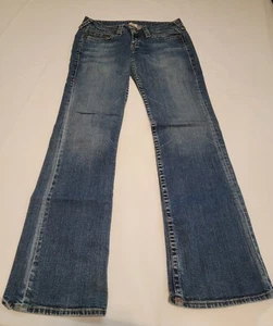 Pantalones de mezclilla True Religion para mujer talla 29 invierno otoño azul corte bota ajustados - Imagen 1 de 5