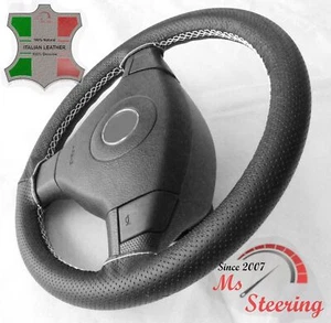 FOR ALFA ROMEO Giulietta Berlina 55-64 BLACK PERF LEATHER STEERING WHEEL COVER W - Picture 1 of 6