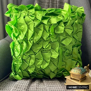 Sofa Cushion Case Green 16"x16", Home Decor Satin - Vintage Clover Green - Picture 1 of 11