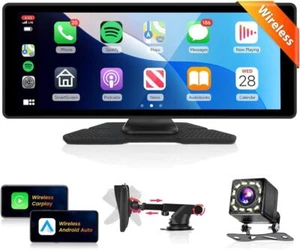 Portable Apple CarPlay & Android Auto 10.26" IPS Touch Screen Car Stereo Radio - Picture 1 of 26