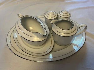 NORITAKE STONELEIGH Serving Pieces Creamer & Sugar Gravy Salt Pepper Platter - Picture 1 of 4