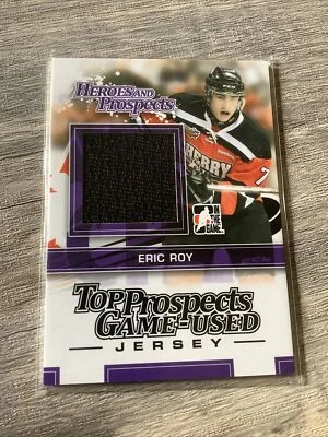Eric Roy Heroes and Prospects Black Version Jersey Card 2014 In The Game  - Image 1 of 2