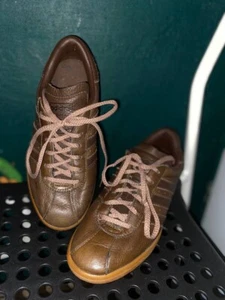 🔥Vintage 2001 Adidas Tobacco Brown Leather Suede Y2K Sport Casual brown US 4 - Picture 1 of 12