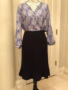 Designer ZOEY 100% Polyester Black Skirt Sz. 4 - Picture 1 of 6