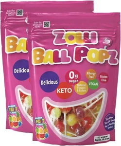 Zolli Ball Popz Lollipops - Clean Teeth Natural Fruit Flavor - 10.4 Ounce for... - Picture 1 of 5