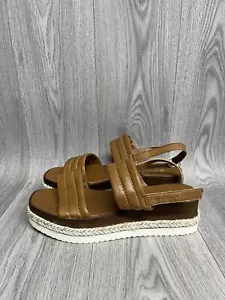 Braune Damen-Ledersandalen Dune London Kazzy Keilabsatz UK-Größe 8 brandneu - Bild 1 von 6
