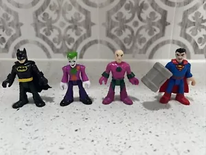 Imaginext lot of 4 Action Figures DC Super Friends Plastic Great Condition - Picture 1 of 4