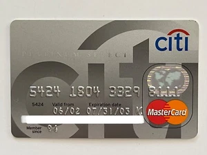 Citi Platinum Select MasterCard Credit Card▪️Citibank▪️Expired in 2003 - Picture 1 of 2