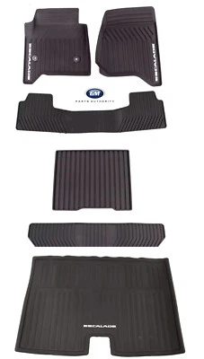 2015-2020 Cadillac Escalade ESV Premium All Weather Mat Package Black Genuine OE - Image 1 of 4