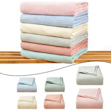 Cozy and Breathable Pure Cotton Waffle For honeycomb Mesh Blanket for Baby