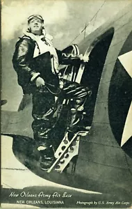 Pilotflugzeug Armee Luftwaffenstützpunkt New Orleans Louisiana Southern Bell Telefon Postkarte - Bild 1 von 2