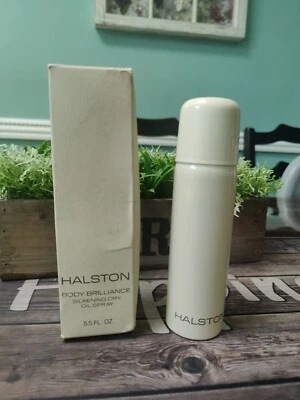 HALSTON BODY BRILLANCE ШЕЛУШЕНИЕ спрей сухое масло винтажный аэрозоль 5,5 floz редкая новый в коробке - Изображение 1 из 4