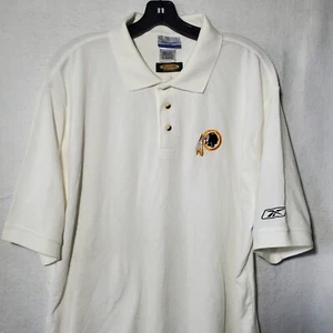Washington Redskins Polo Shirt NFL Training Performance Men's Extra Large White - Picture 1 of 9
