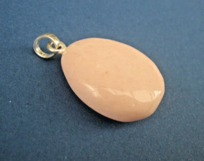 Andenopal rosa Schmuckstein Kettenanhänger 37 mm Anhänger mit Öse 925 Silber - Bild 1 von 4