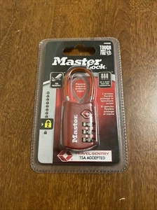 Master Lock Set Ihre eigene Kombination TSA zugelassen Gepäckschloss 1 Stück rot NEU - Bild 1 von 2