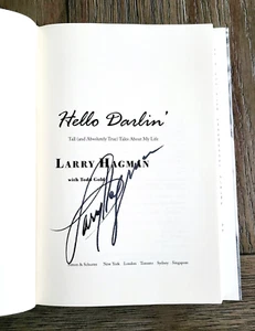 LARRY HAGMAN Signed Book HELLO DARLIN' Hardcover Book Autographed J.R. Ewing - Picture 1 of 12