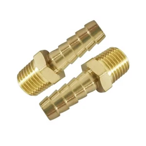 Avanty Brass Hose Barb Fitting 1/8" Barbed x 1/4" NPT Male Adapter Connector ... - Picture 1 of 6