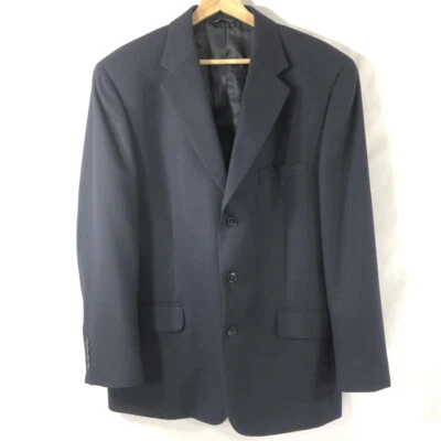 Blazer Alfani Hombres 40 R Azul Oscuro Pura Lana Oficina Cena Deportes Abrigo Chaqueta Foto 1 de 4