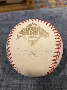 JIMMY ROLLINS SIGNED PHILADELPHIA Phillies 2008 World Series ROML BaseballI JSA - Picture 1 of 6
